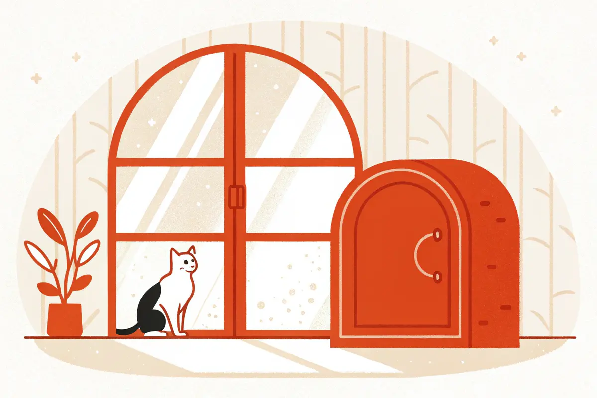 Installer une chatière sans percer sur baie vitrée pour votre chat