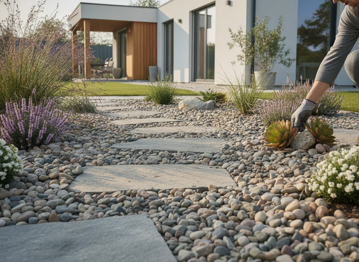 Gravier jardin sans entretien : l'alternative minérale pour simplifier la saison
